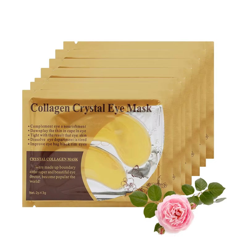 40Pcs=20Pairs Gold Collagen Crystal Eye Mask anti Dark Circles under the Eyes Firming Eye Patches Moisturizing Eyes Skin Care